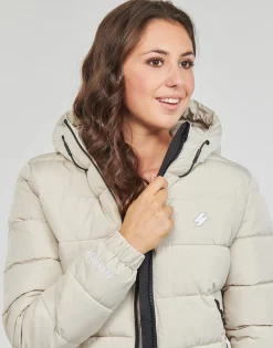 Superdry - HOODED SPIRIT SPORTS PUFFER Beige Discount