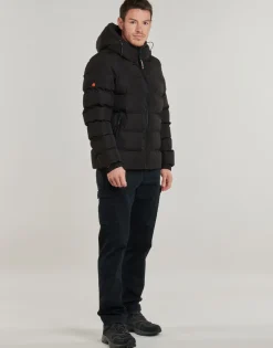 Discount Superdry - HOODED SPORTS PUFFR JACKET Noir