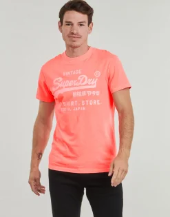 Superdry - LOGO NEON Orange Hot