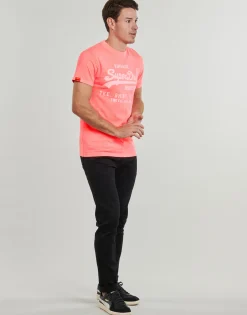 Superdry - LOGO NEON Orange Hot