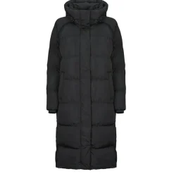 Superdry - LONGLINE HOODED PUFFER COAT Noir Clearance