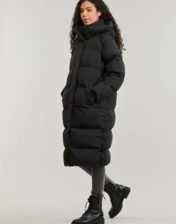 Superdry - LONGLINE HOODED PUFFER COAT Noir Clearance