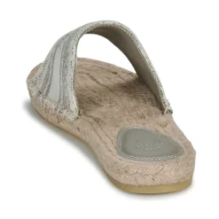 Superdry - Mules Compensées Style Espadrille En Toile Beige Clearance