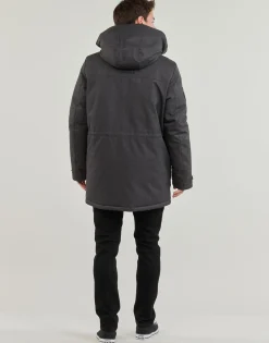 Hot Superdry - PARKA CITY TWEED Grisfoncé