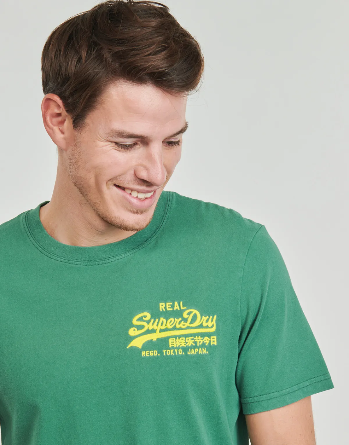 Superdry - VINTAGE LOGO BRODE Vert Sale
