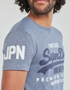Superdry - VL TEE Bleu