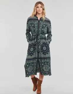 Tommy Hilfiger - BANDANA VIS MIDI SHIRT DRESS LS Marine Sale