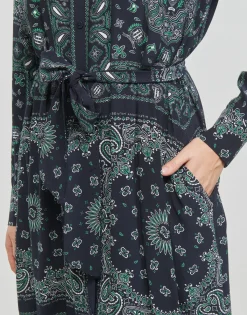 Tommy Hilfiger - BANDANA VIS MIDI SHIRT DRESS LS Marine Sale