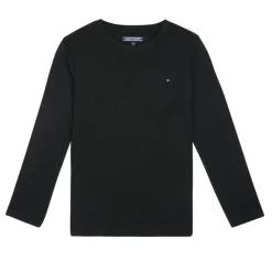 Tommy Hilfiger - BOYS BASIC CN KNIT L/S Noir Discount