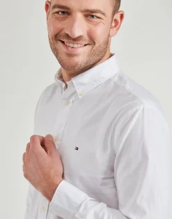 Discount Tommy Hilfiger - CORE FLEX POPLIN SOLID RF SHIRT Blanc