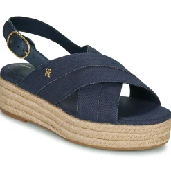Tommy Hilfiger - DENIM ESPADRILLE PLATFORM SANDAL Marine Online
