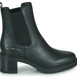 Tommy Hilfiger - ESSENTIAL MIDHEEL LEATHER BOOTIE Noir Best