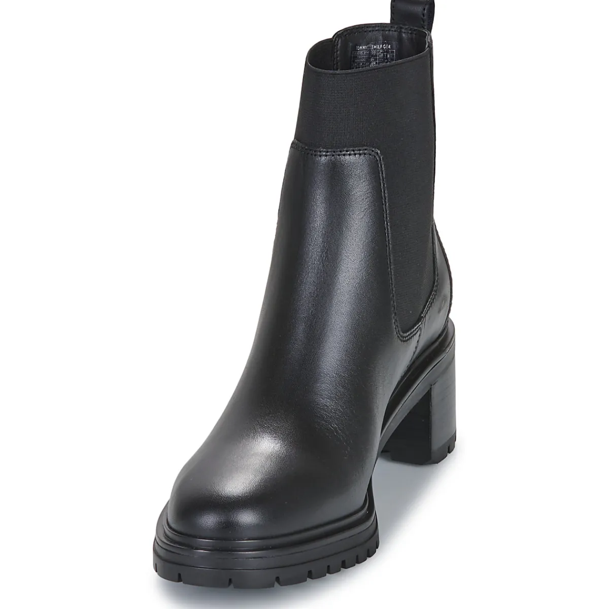 Tommy Hilfiger - FLAG MID HEEL LEATHER CHELSEA Noir Online