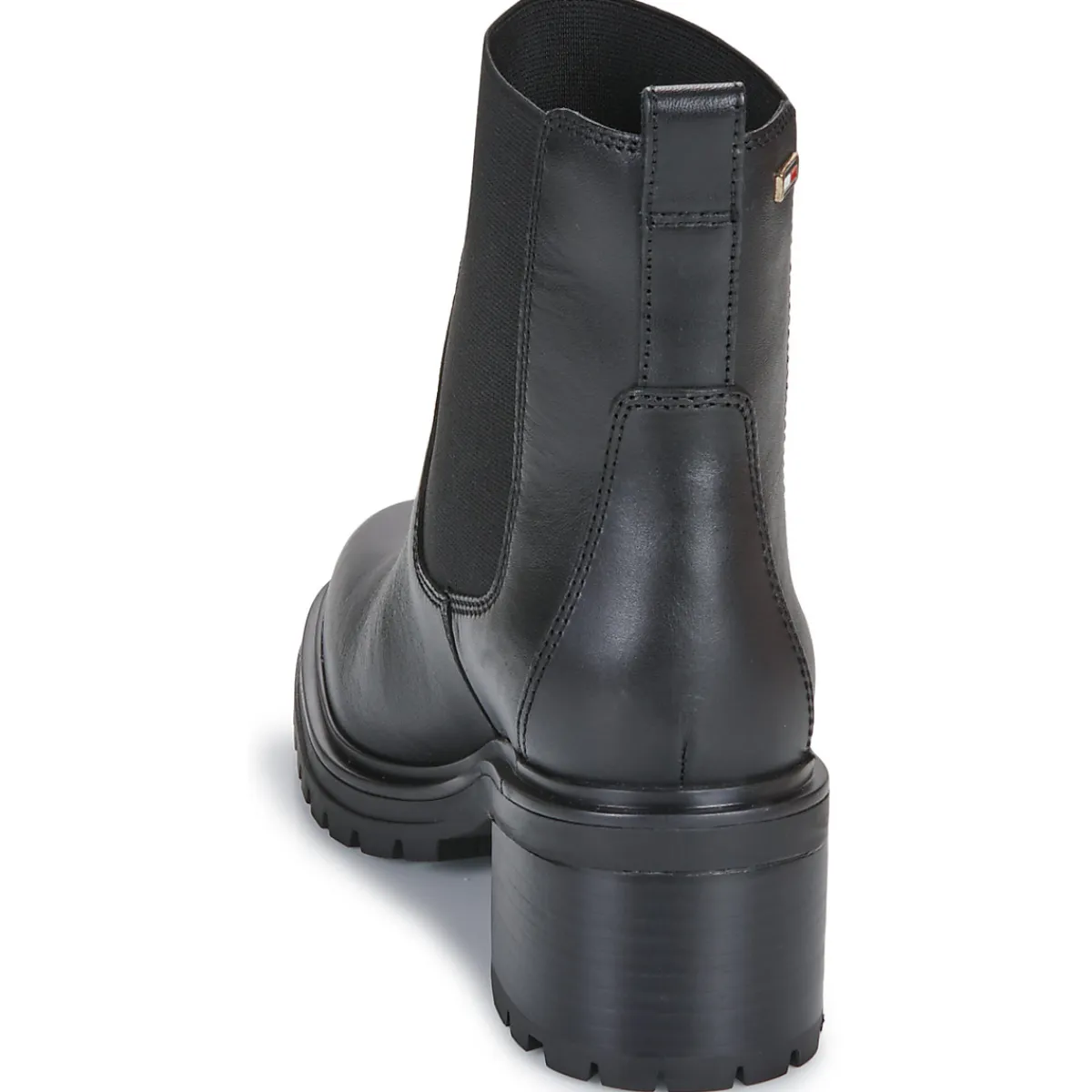 Tommy Hilfiger - FLAG MID HEEL LEATHER CHELSEA Noir Online