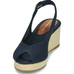 Tommy Hilfiger - FLAG MID WEDGE ESPAD SLINGBACK Marine