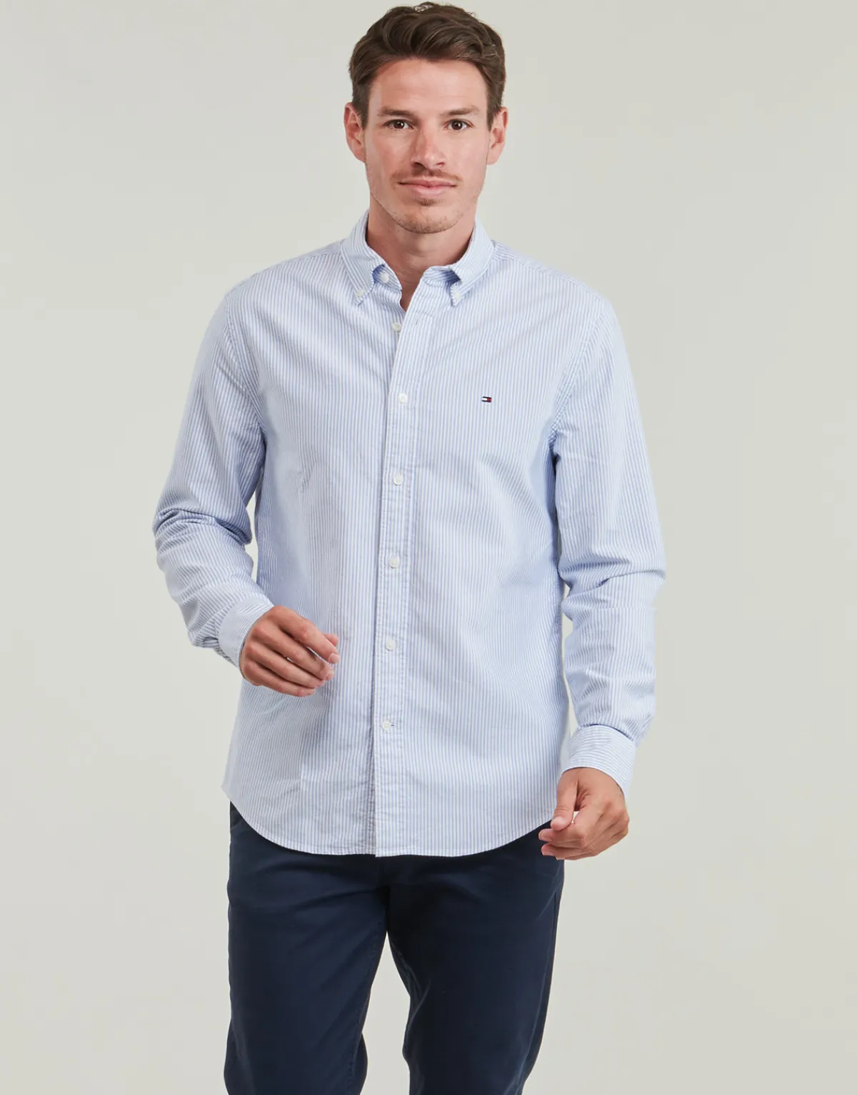 New Tommy Hilfiger - HERITAGE OXFORD STRIPE RF SHIRT Bleu