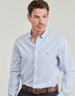 New Tommy Hilfiger - HERITAGE OXFORD STRIPE RF SHIRT Bleu