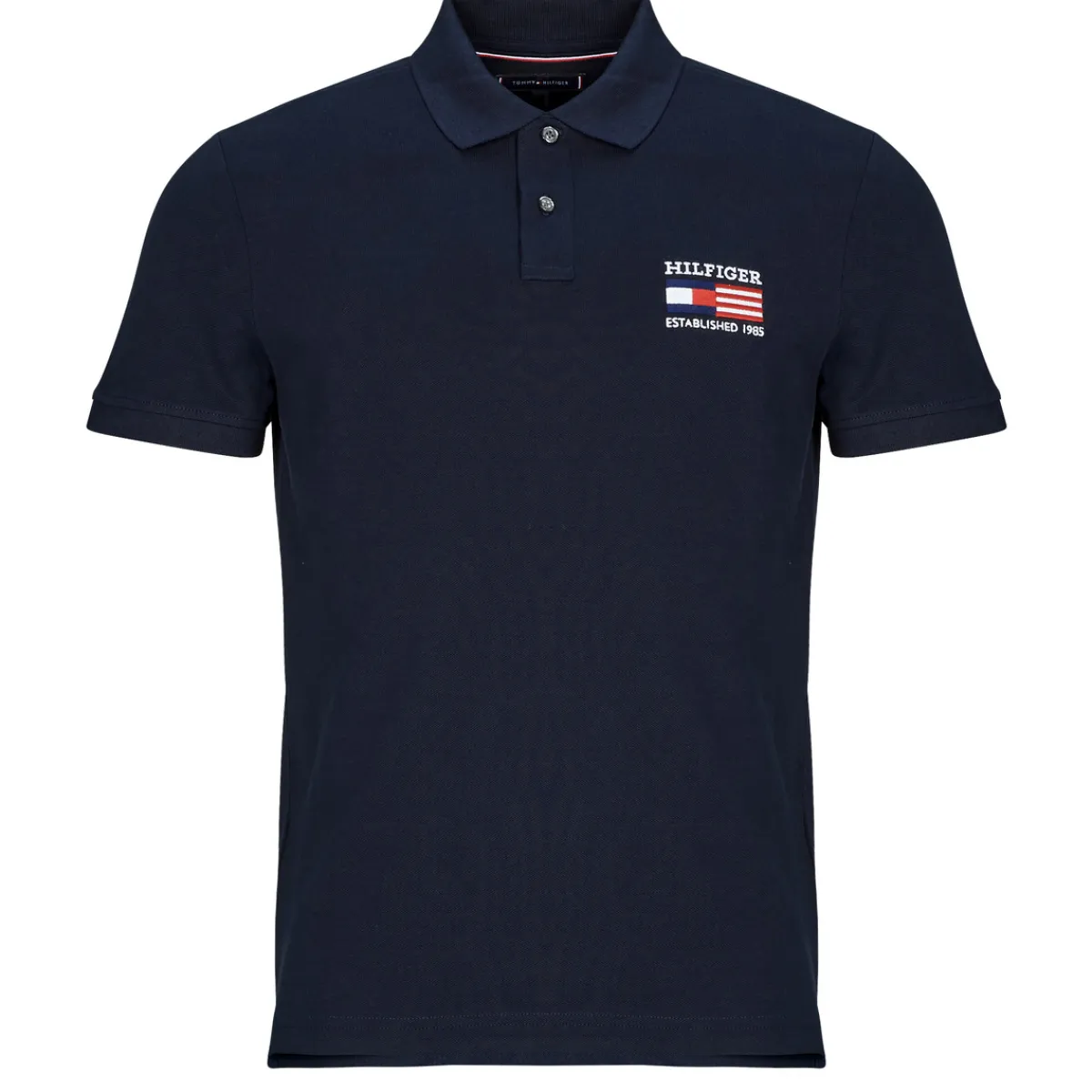 Discount Tommy Hilfiger - HILFIGER FLAG REG POLO Marine
