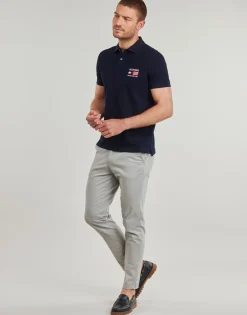 Discount Tommy Hilfiger - HILFIGER FLAG REG POLO Marine