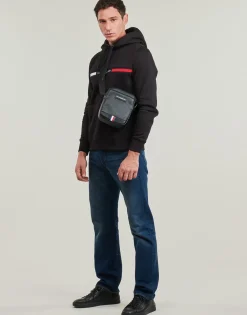 Discount Tommy Hilfiger - HILFIGER CHEST INSERT HOODY Marine