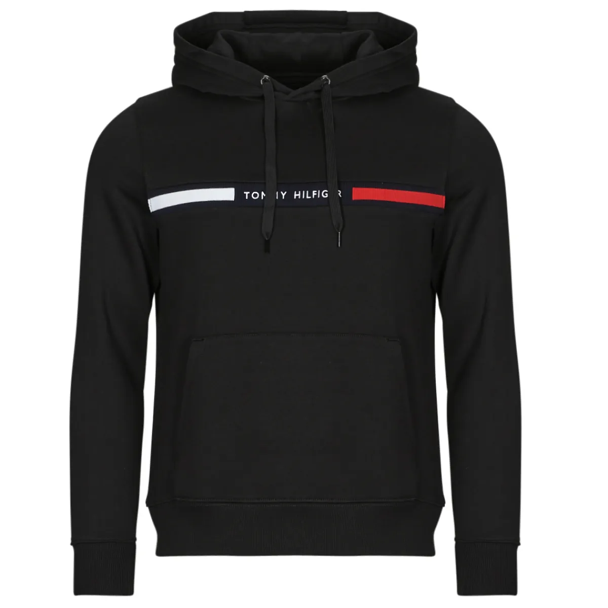 Discount Tommy Hilfiger - HILFIGER CHEST INSERT HOODY Marine