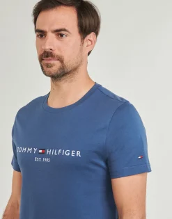 Tommy Hilfiger - LOGO TEE Bleu Online