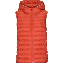 Tommy Hilfiger - LW PADDED GLOBAL STRIPE VEST Rouge Clearance