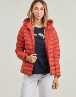 Online Tommy Hilfiger - LW PADDED GLOBAL STRIPE JACKET Rouge