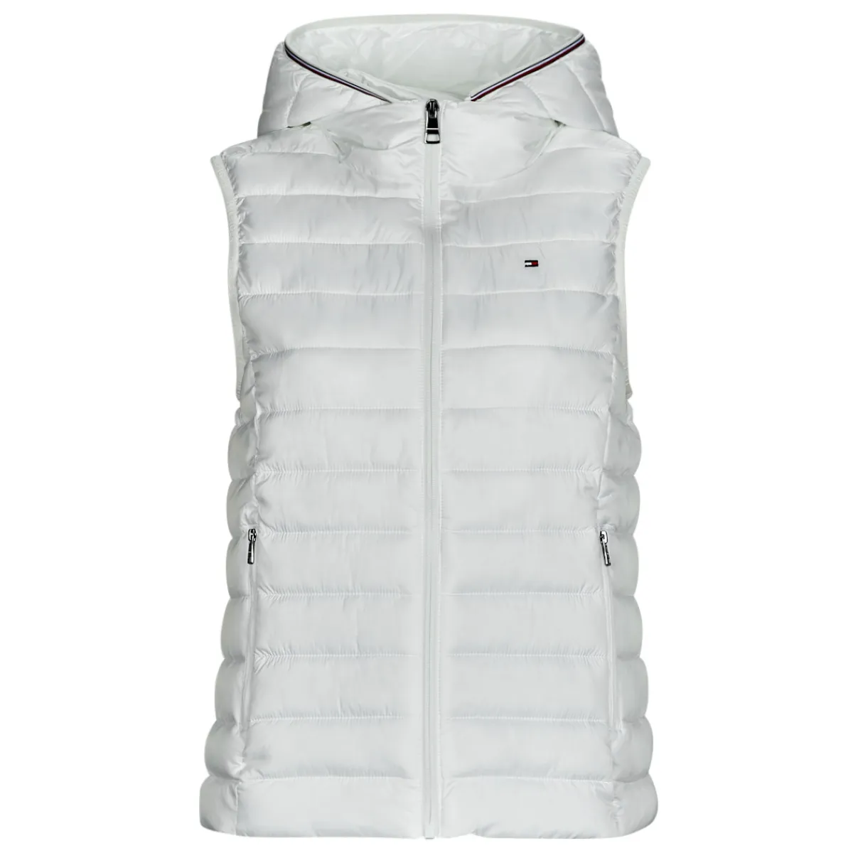 Tommy Hilfiger - LW PADDED GLOBAL STRIPE VEST Blanc Discount