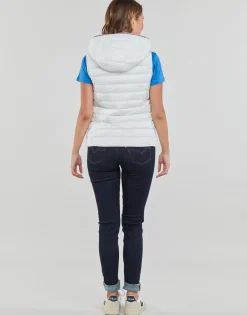 Tommy Hilfiger - LW PADDED GLOBAL STRIPE VEST Blanc Discount