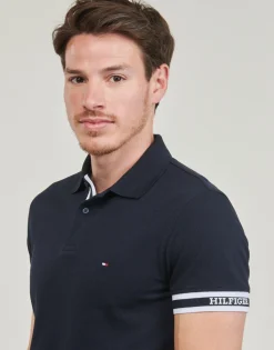 Tommy Hilfiger - MONOTYPE CUFF SLIM FIT POLO Marine Sale