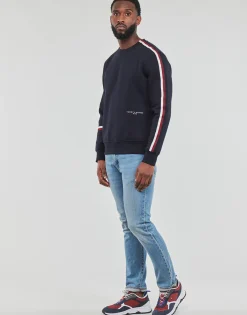 Best Tommy Hilfiger - NEW GLOBAL STRIPE CREWNECK Marine