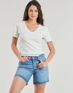 Tommy Hilfiger - NEW SLIM CODY V-NK SS Blanc Outlet