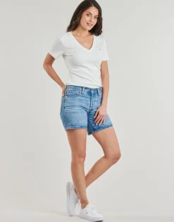 Tommy Hilfiger - NEW SLIM CODY V-NK SS Blanc Outlet