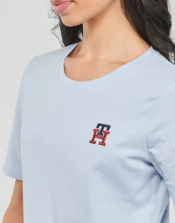 Tommy Hilfiger - REG MONOGRAM EMB C-NK SS Bleuciel Outlet