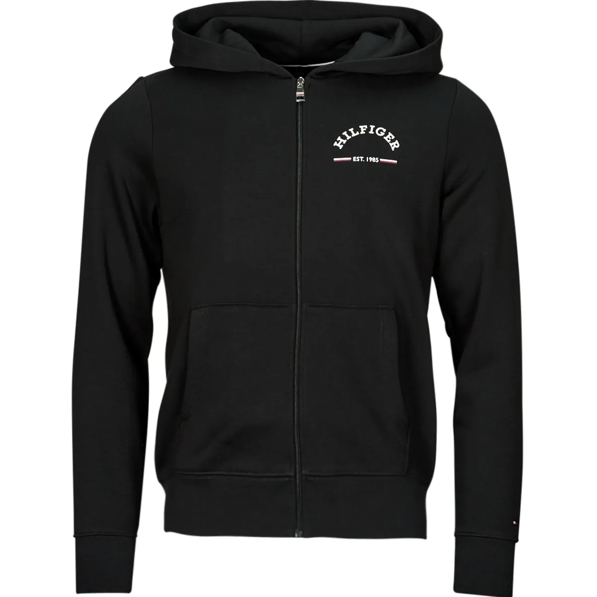 Discount Tommy Hilfiger - ROUNDALL HOODED ZIP THROUGH Noir