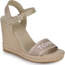 Tommy Hilfiger - SEASONAL WEBBING WEDGE Beige Hot