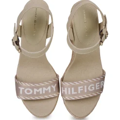 Tommy Hilfiger - SEASONAL WEBBING WEDGE Beige Hot