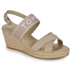 Tommy Hilfiger - SEASONAL WEBBING MID WEDGE Beige Hot