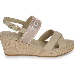Tommy Hilfiger - SEASONAL WEBBING MID WEDGE Beige Hot
