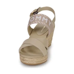 Tommy Hilfiger - SEASONAL WEBBING MID WEDGE Beige Hot