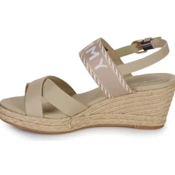 Tommy Hilfiger - SEASONAL WEBBING MID WEDGE Beige Hot