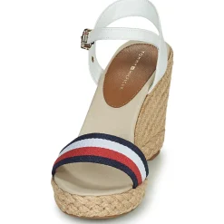 Tommy Hilfiger - SHIMMERY RIBBON HIGH WEDGE Blanc Hot