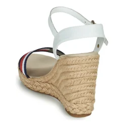 Tommy Hilfiger - SHIMMERY RIBBON HIGH WEDGE Blanc Hot