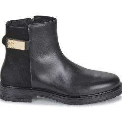 Tommy Hilfiger - TH LOGO LEATHER MIX CHELSEA Noir
