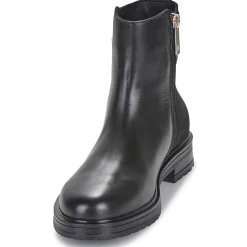 Tommy Hilfiger - TH LOGO LEATHER MIX CHELSEA Noir
