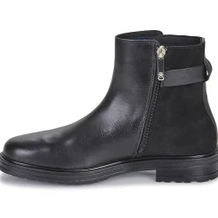 Tommy Hilfiger - TH LOGO LEATHER MIX CHELSEA Noir
