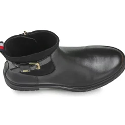 Tommy Hilfiger - THERMO MATERIAL MIX BELT BOOTIE Noir New