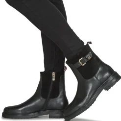 Tommy Hilfiger - THERMO MATERIAL MIX BELT BOOTIE Noir New