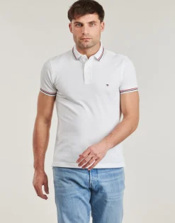 Tommy Hilfiger - TIPPED SLIM FIT POLO Blanc Best